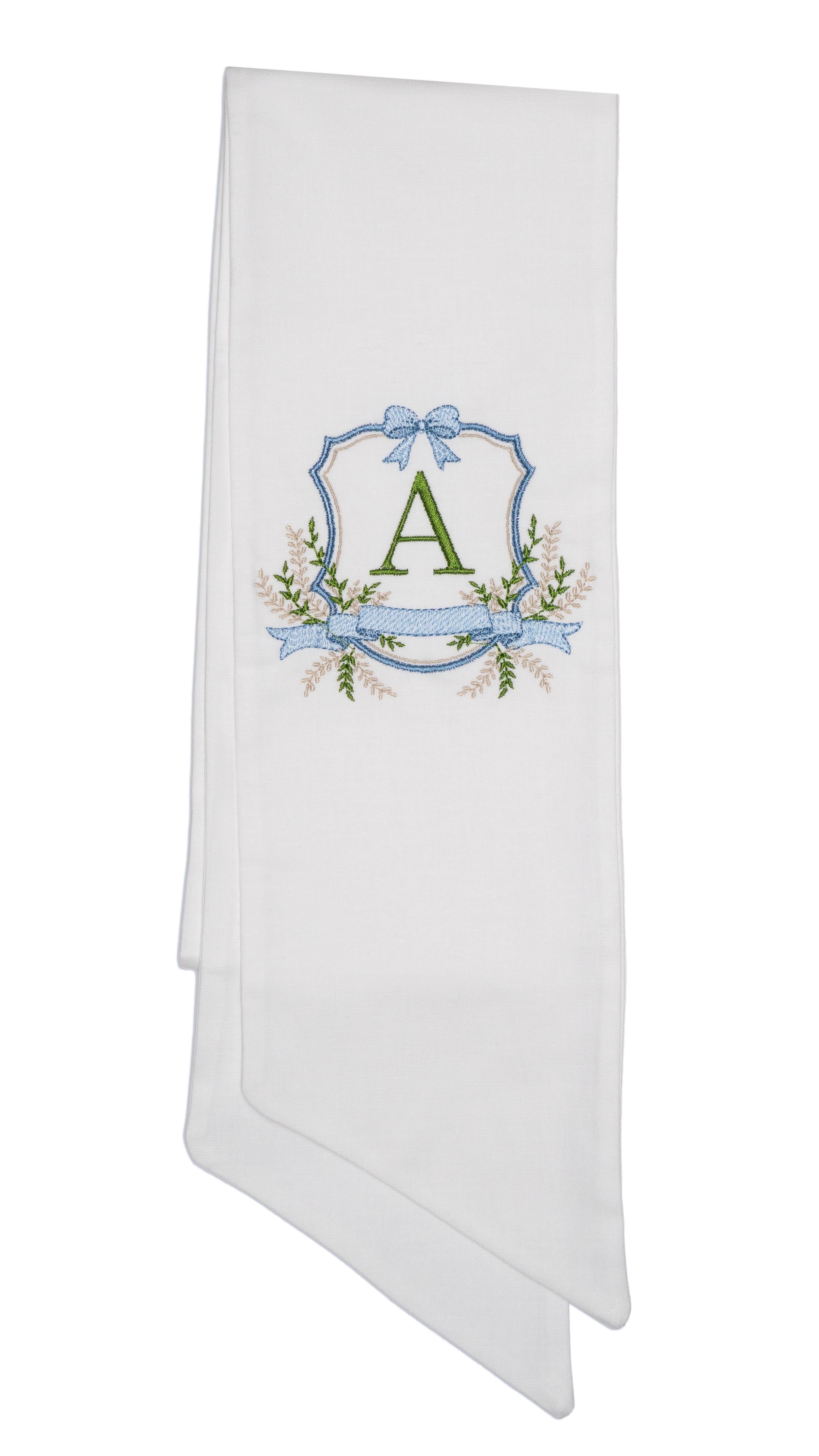 Embroidered Wreath Sashes | Custom Monogram & Luxury