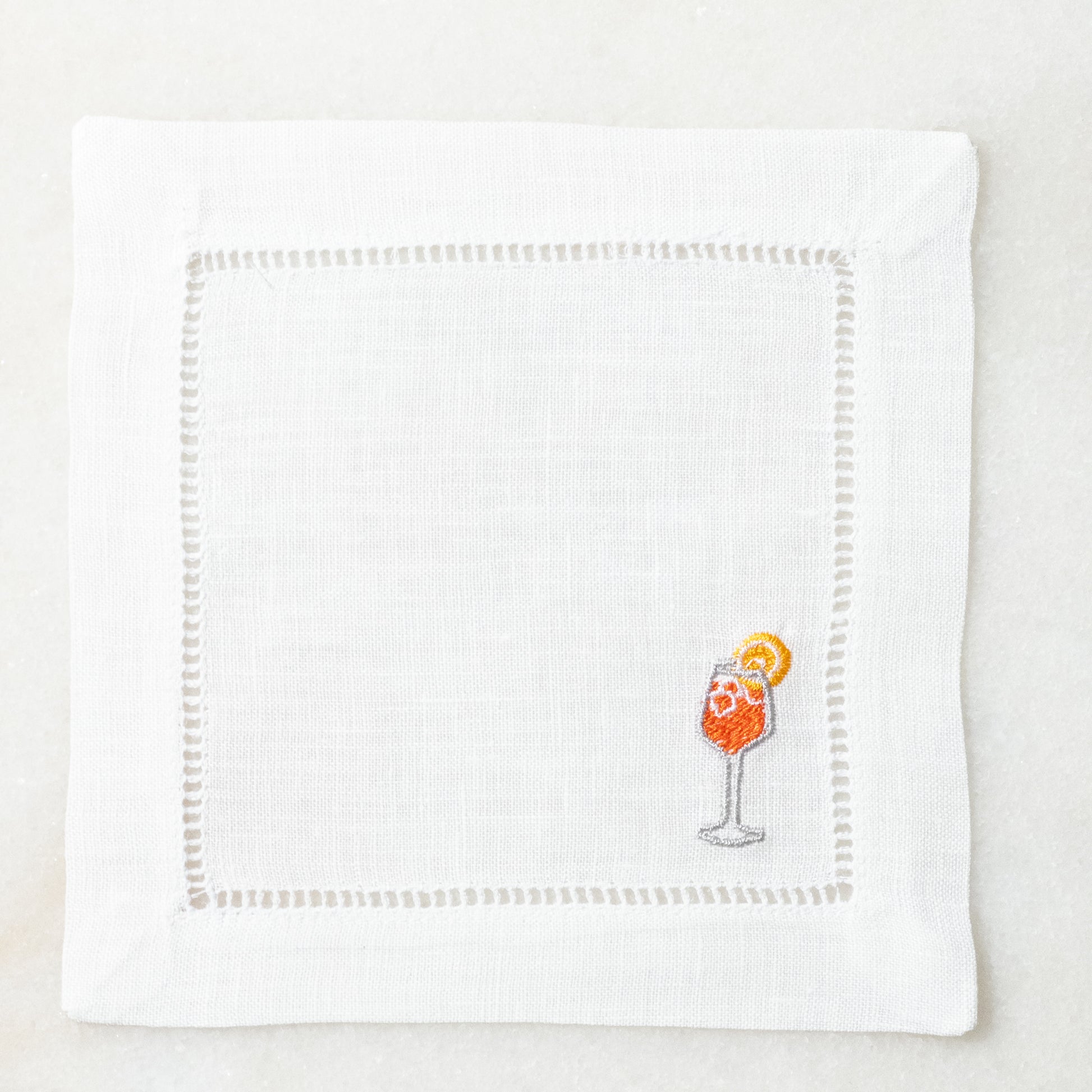 monogrammed linen cocktail napkins 