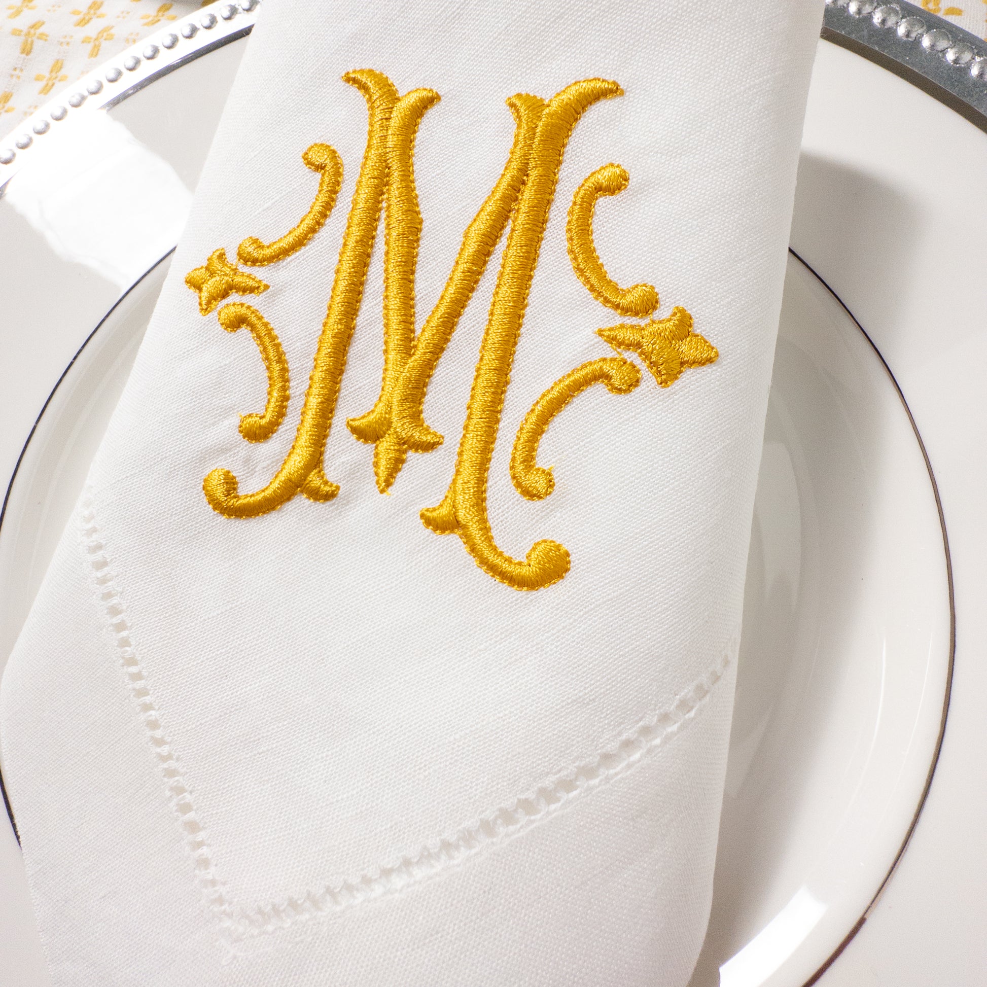 wedding embroidered napkins