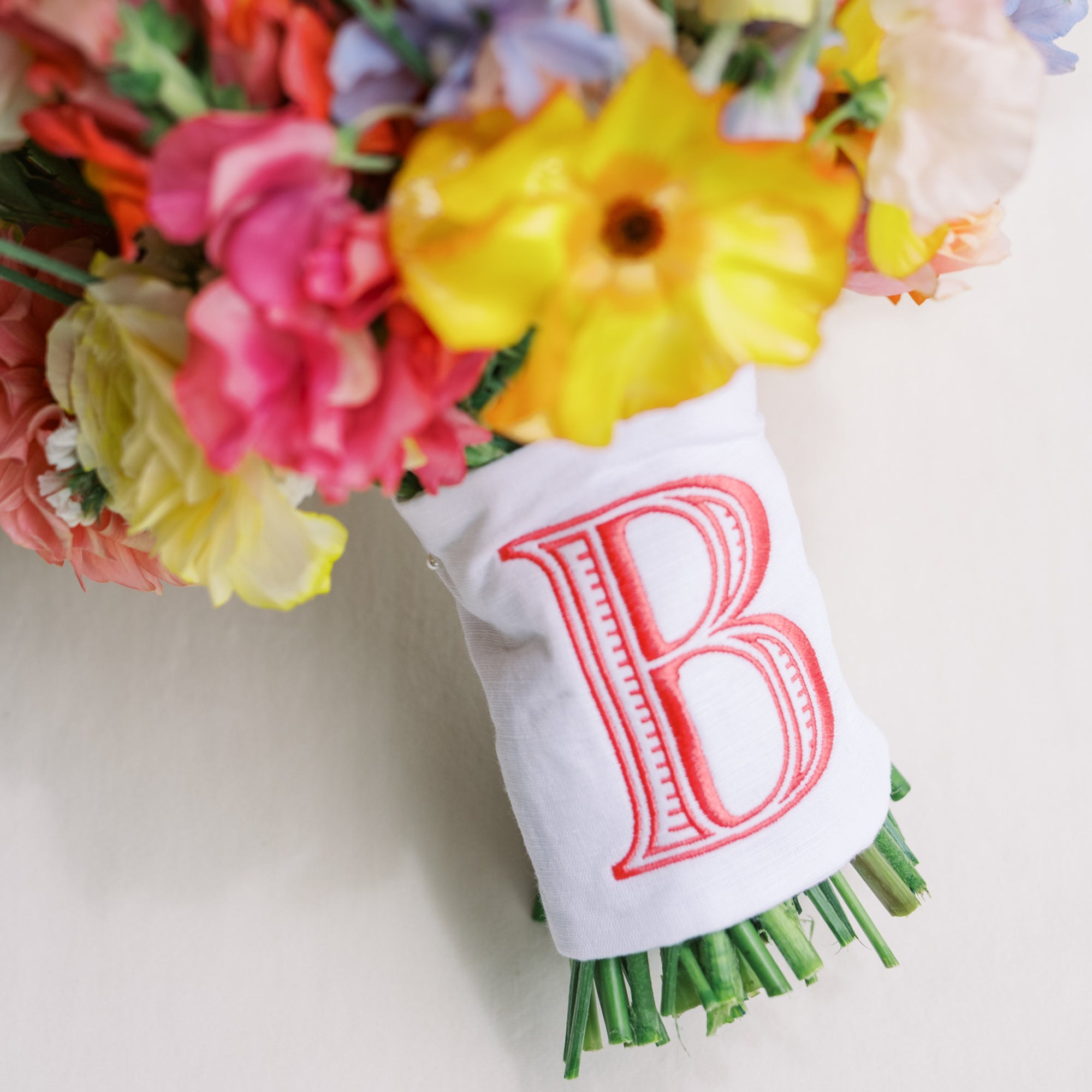 Custom Bouquet Wrap: Single-Letter Monogram – Threads & Honey