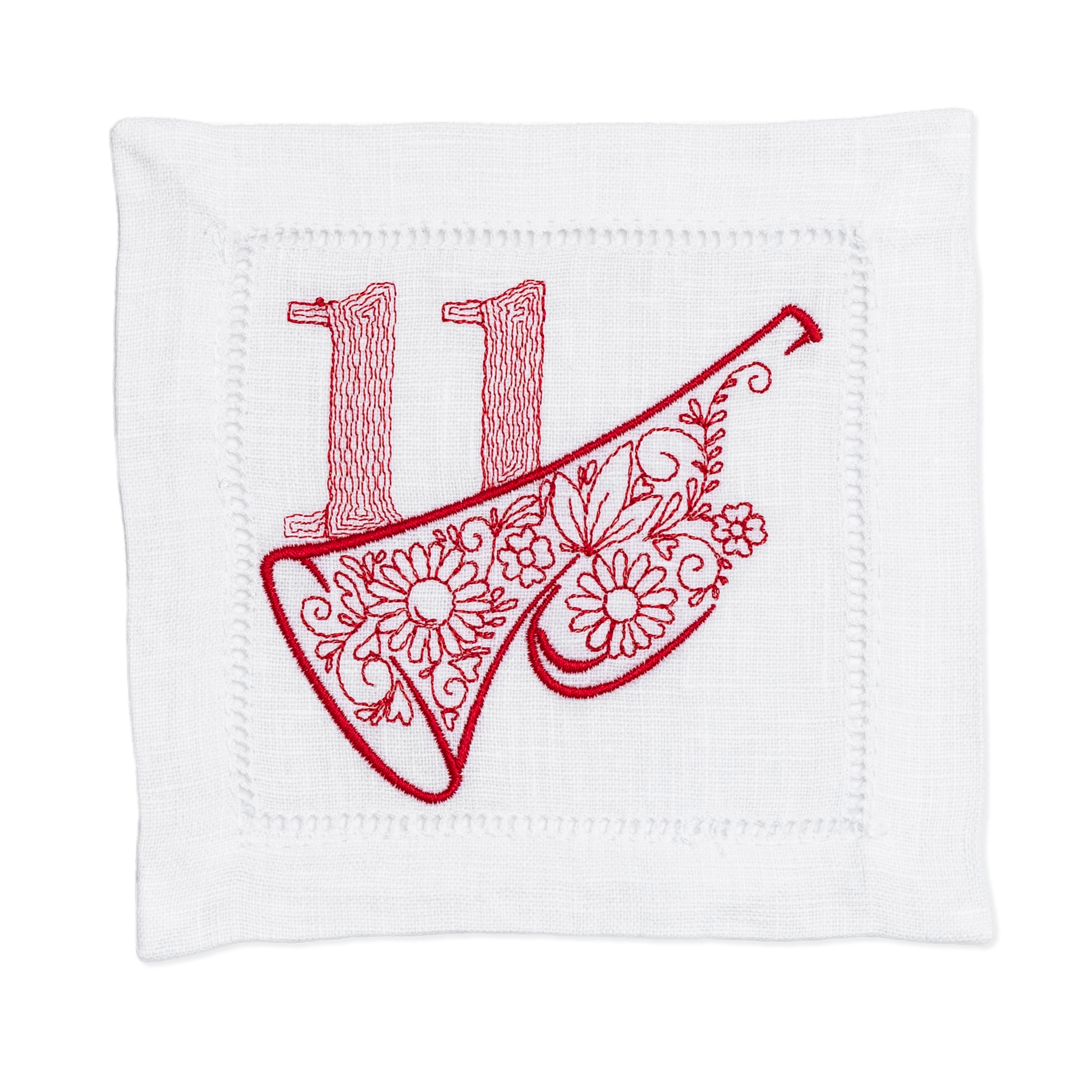 Embroidered 12 Days of Christmas Cloth Place Settings Set of 12