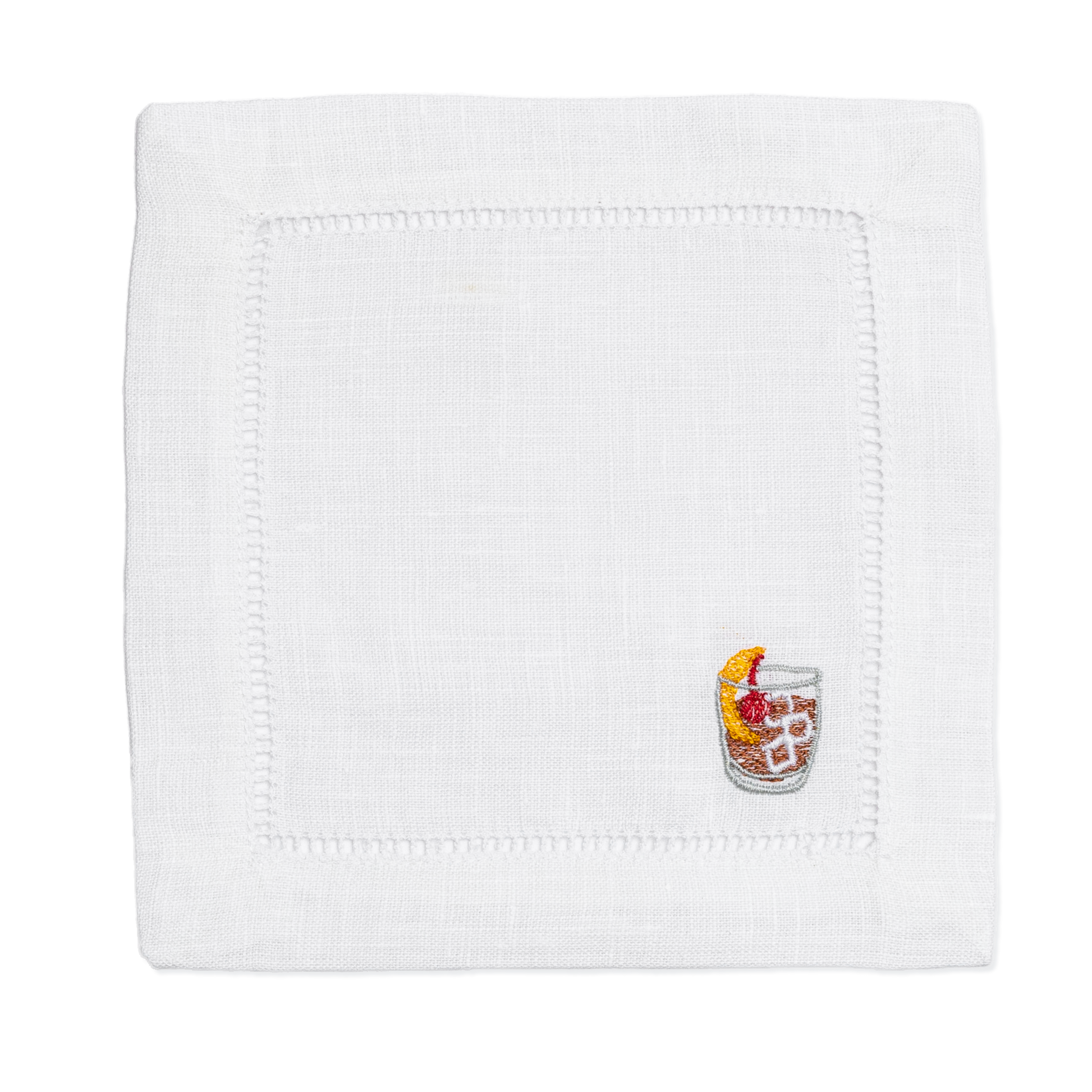 Embroidered Cloth Napkins with Cocktail Emoji Christmas Gift