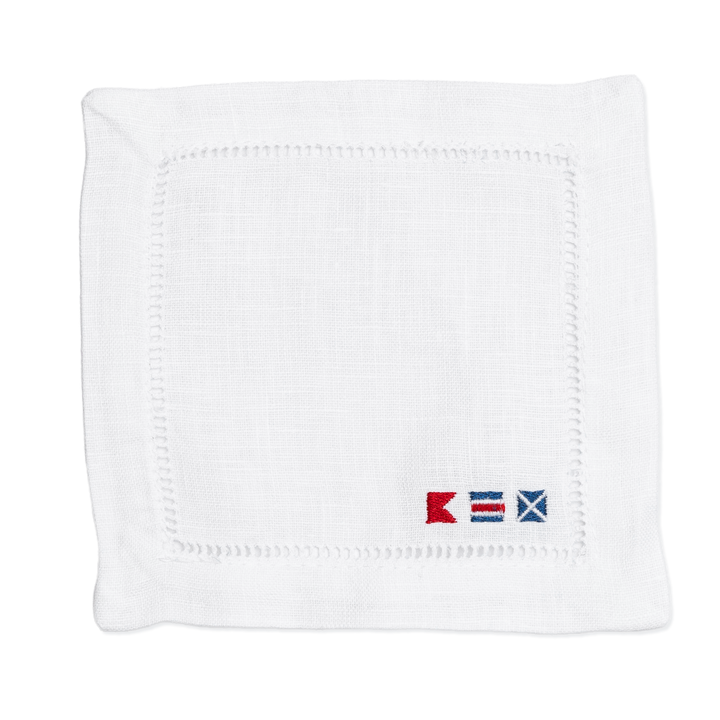 Embroidered Cloth Napkins Monogrammed Nautical Flag, Martime Flag, Alphabet Flag