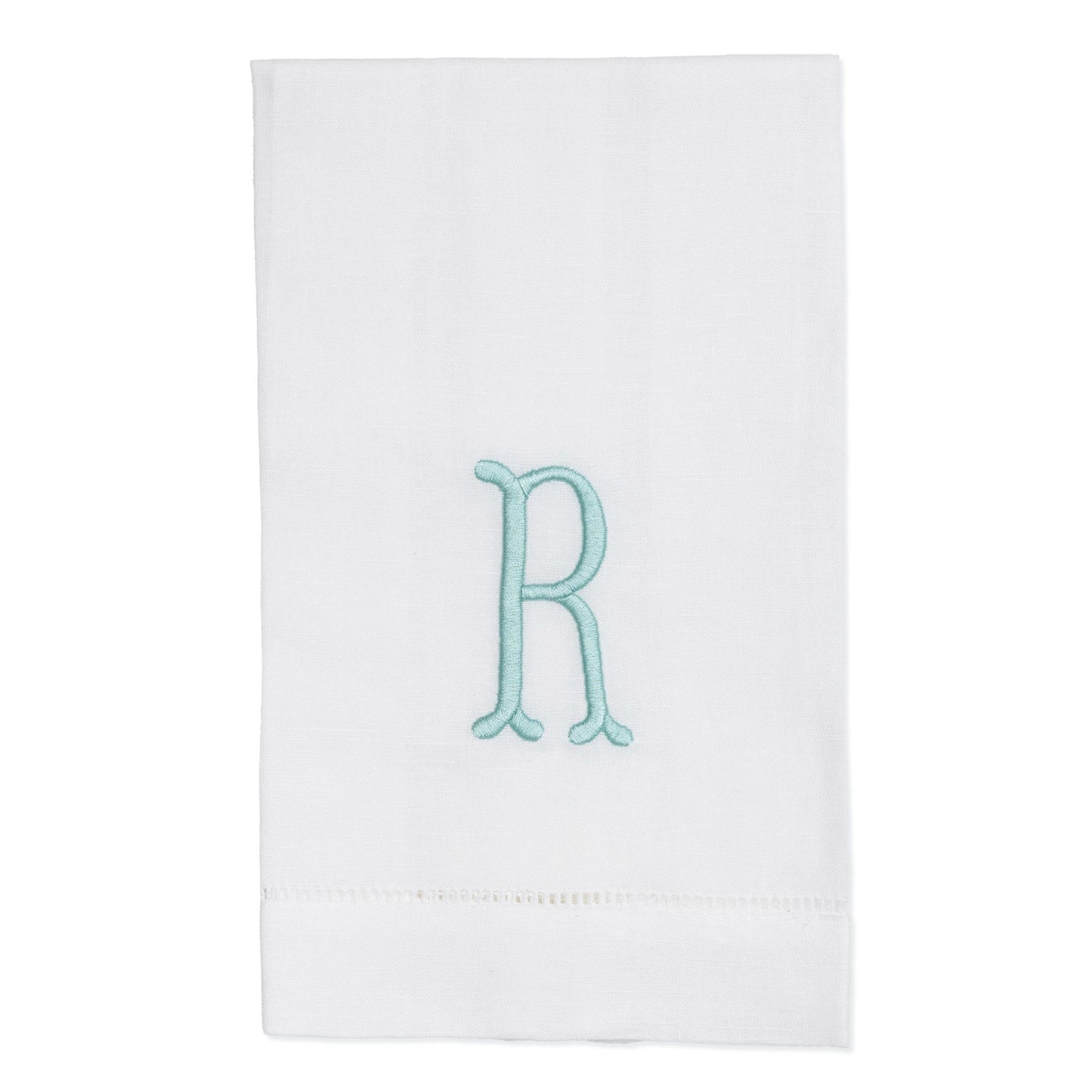 Embroidered Serviettes with Fishtail Single Letter Monogram Christmas Gift