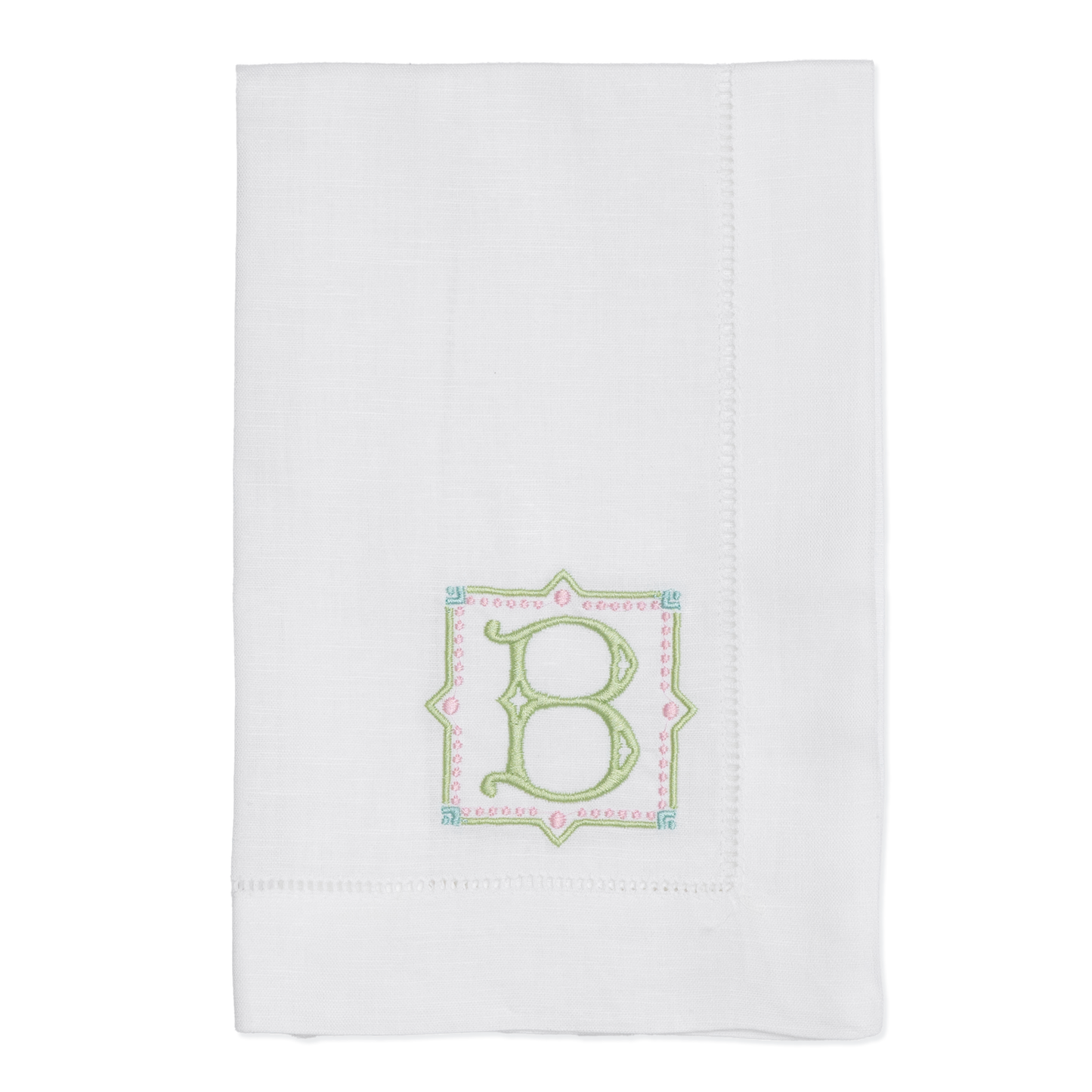 Embroidered Napkins with Formal Single Letter Monogram Housewarming Gift