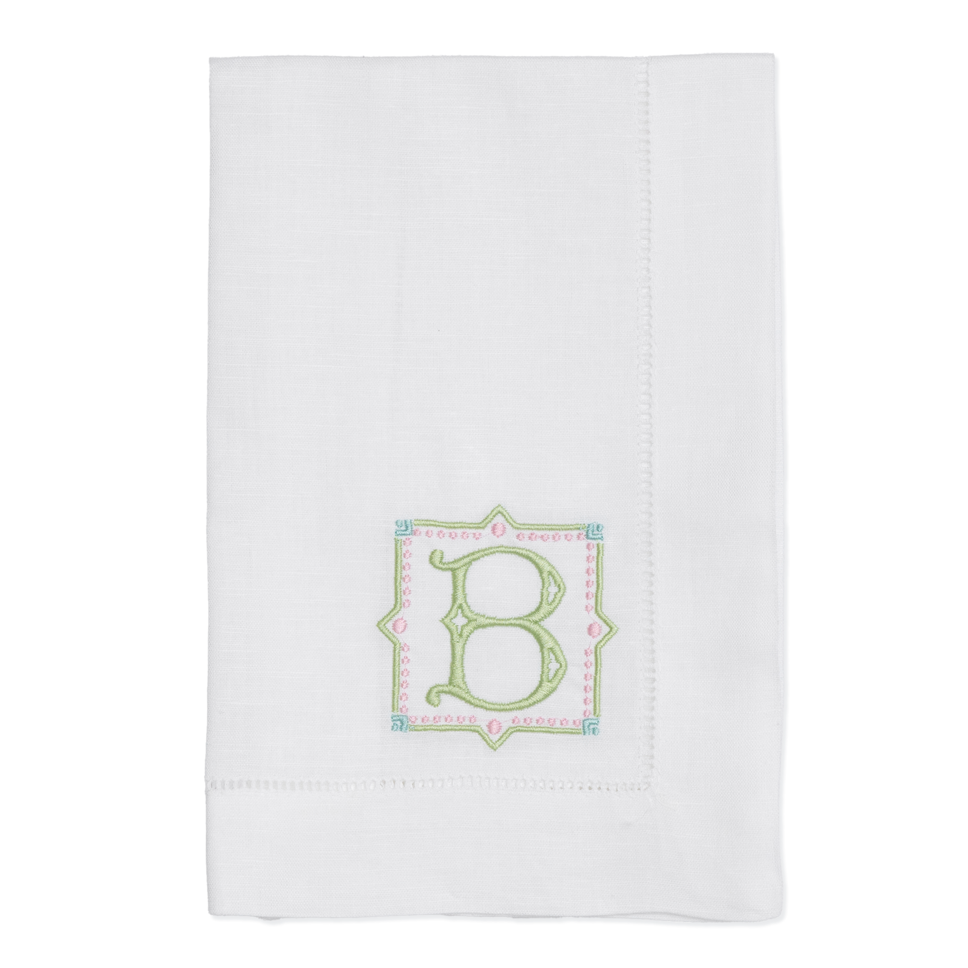 Embroidered Napkins with Formal Single Letter Monogram Housewarming Gift