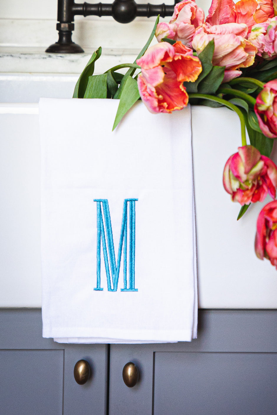 Custom Embroidered Hand Towels Threads & Honey