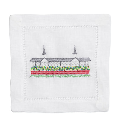 Embroidered Kentucky Derby Cocktail Napkins