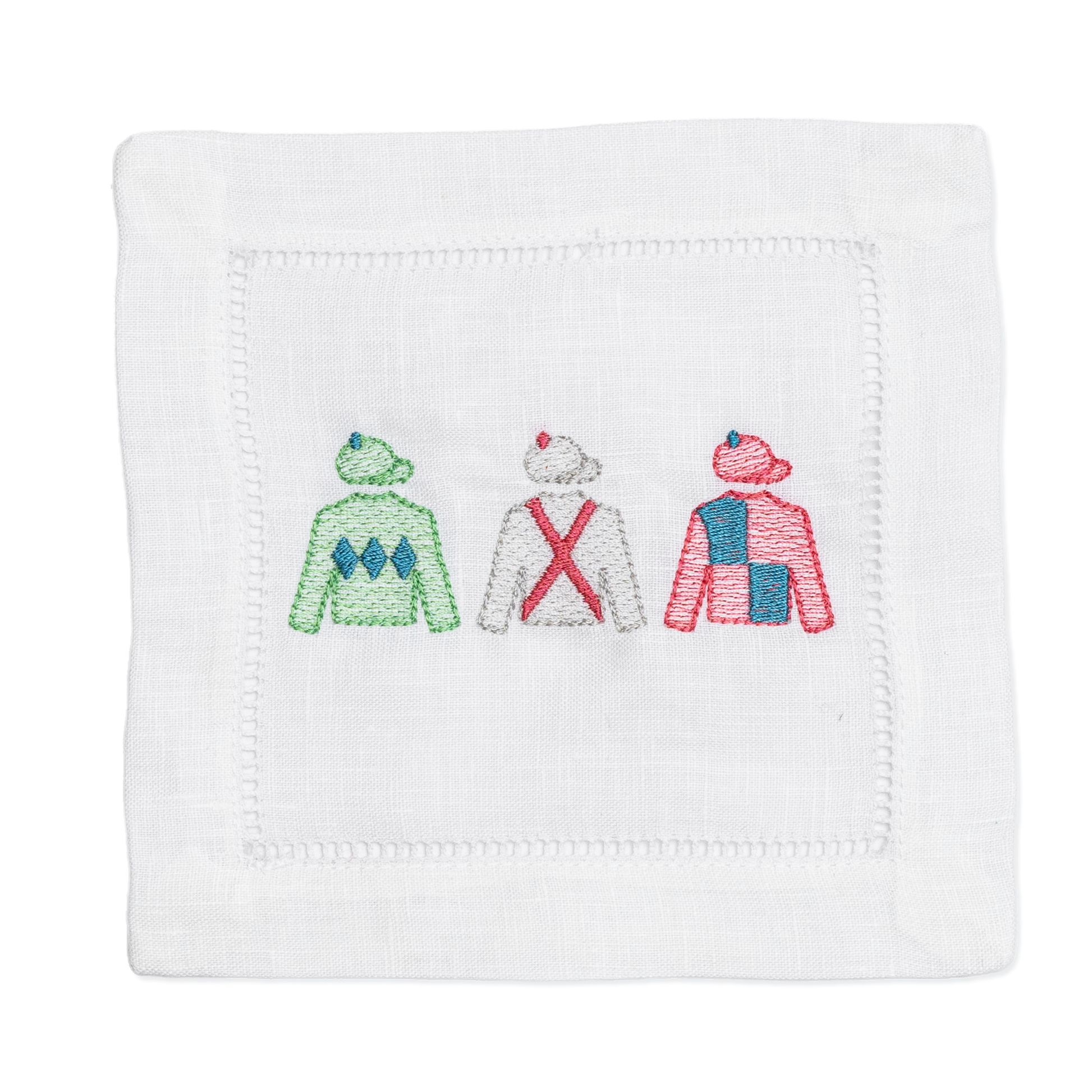 Embroidered Kentucky Derby Fabric Napkins Christmas Gift