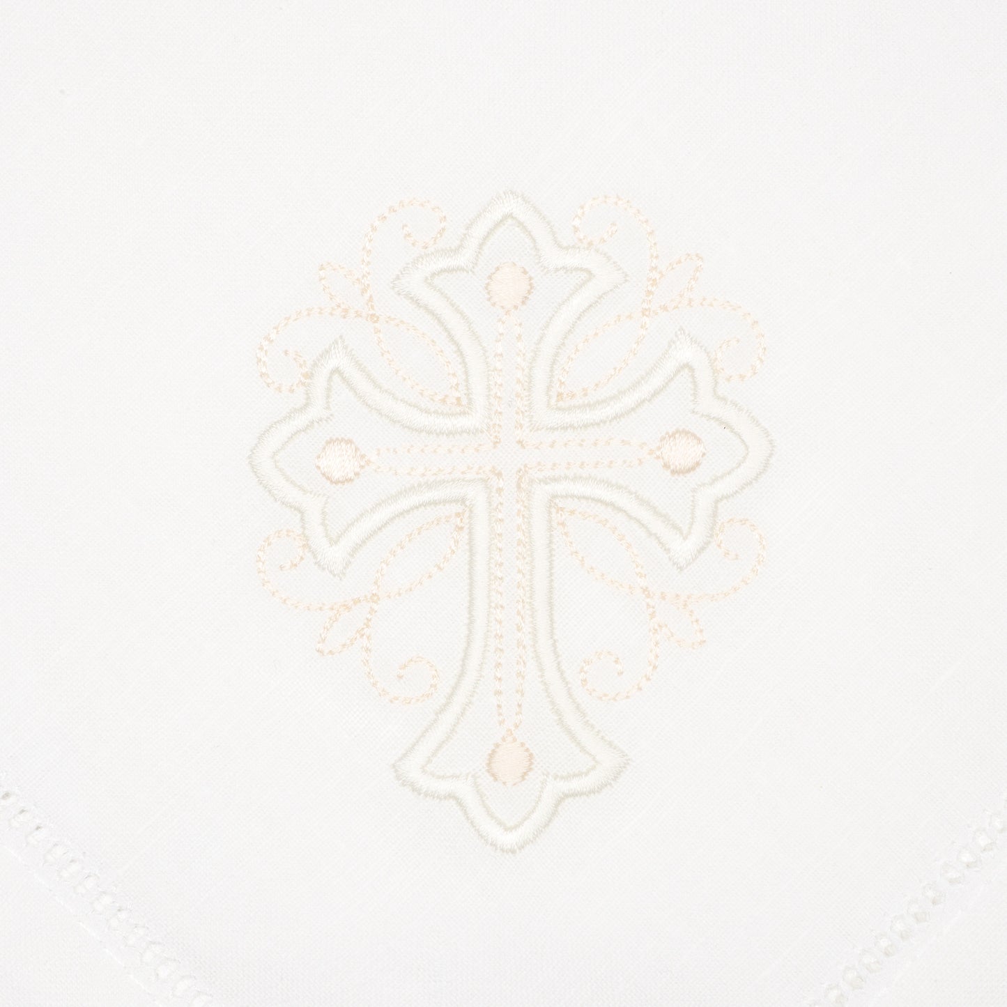 Embroidered Cross Dinner Napkin