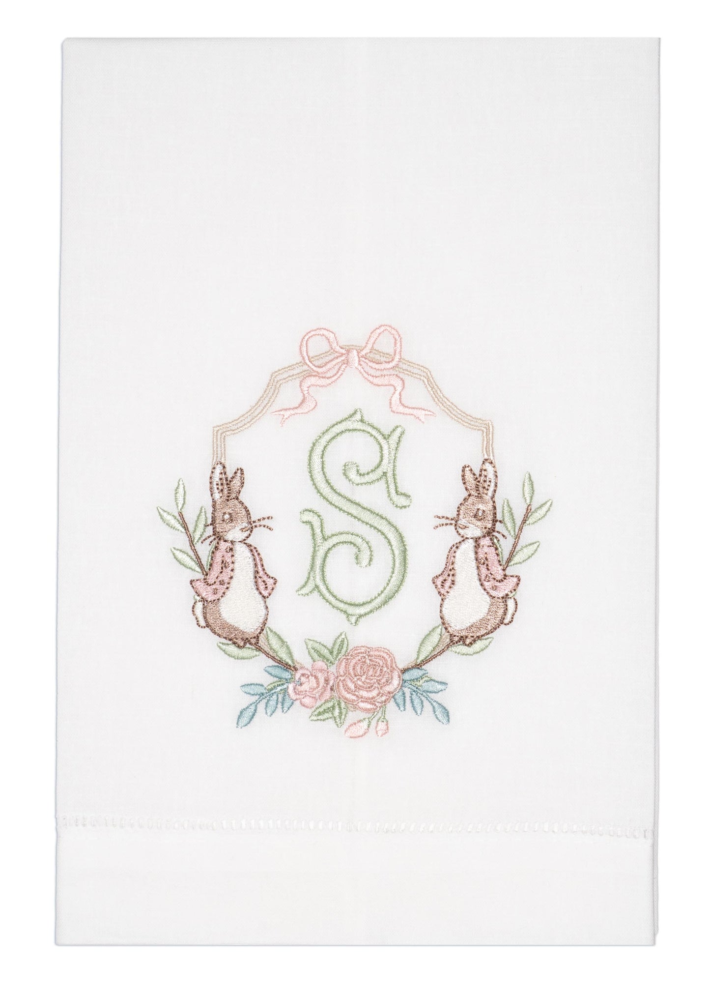 Embroidered Easter Bunny Monogrammed Hand Towel