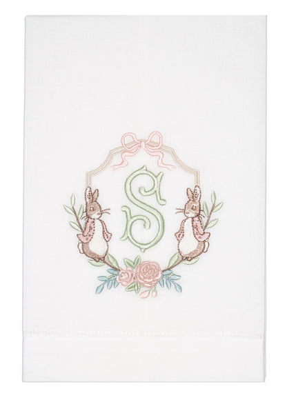 Embroidered Easter Bunny Monogrammed Hand Towel