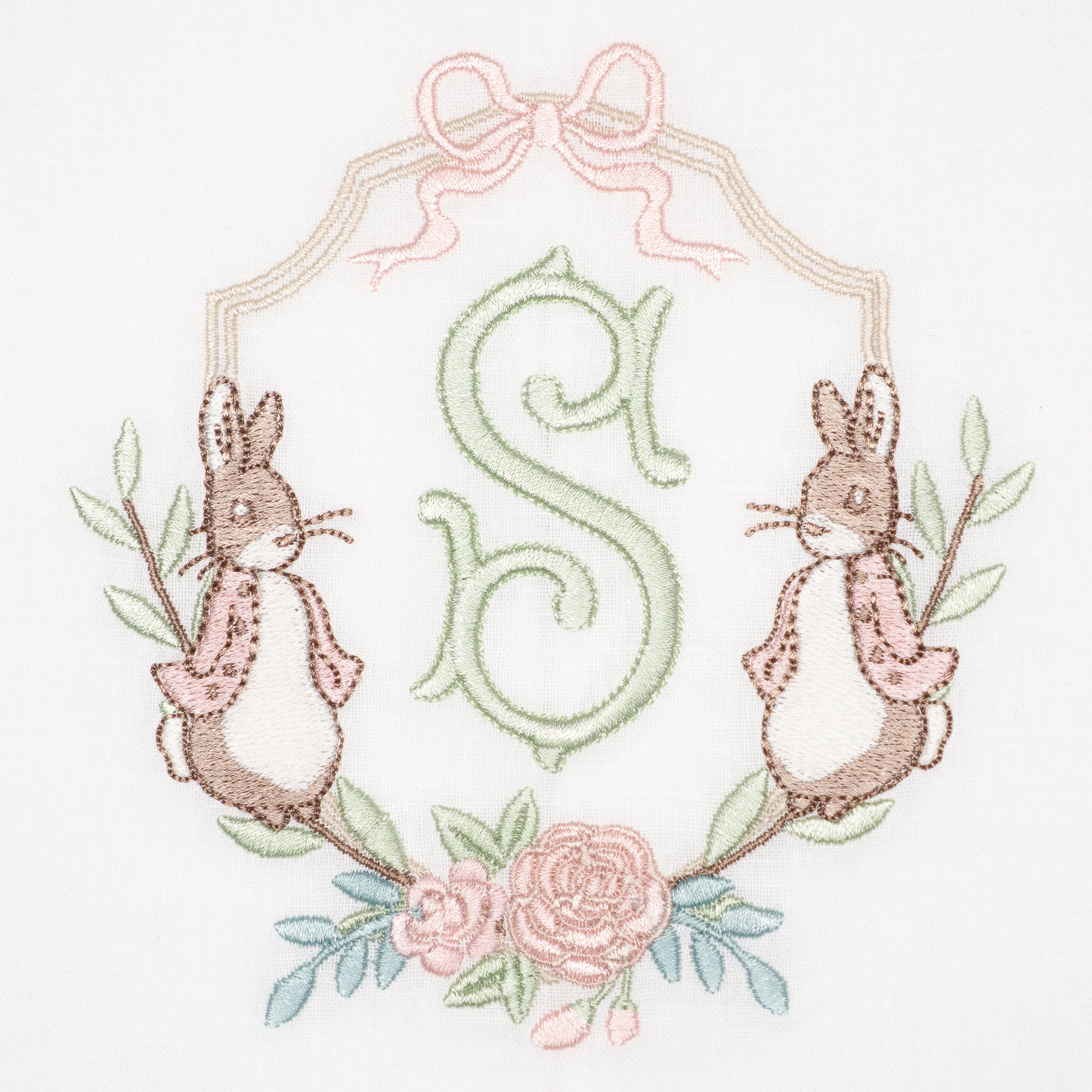 Embroidered Easter Bunny Monogrammed Hand Towel