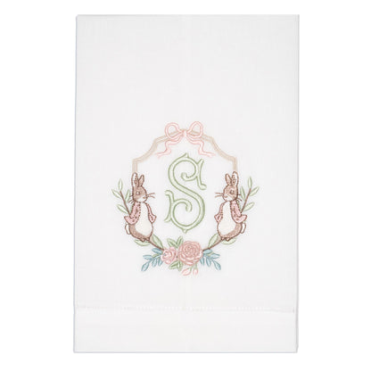 Embroidered Easter Bunny Monogrammed Hand Towel