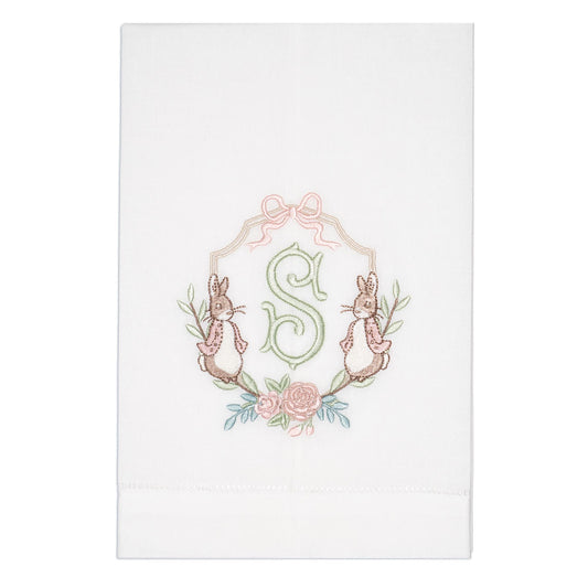 Embroidered Easter Bunny Monogrammed Hand Towel