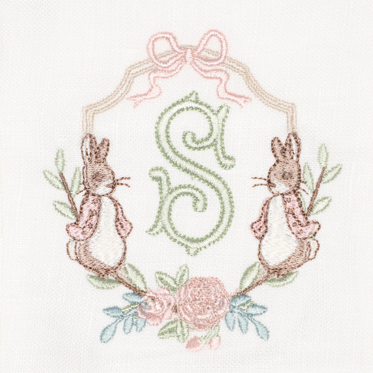 Embroidered Easter Bunny Monogrammed Tissue Box Cover