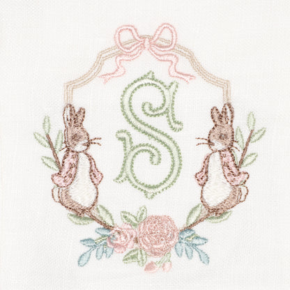 Embroidered Easter Bunny Monogrammed Tissue Box Cover