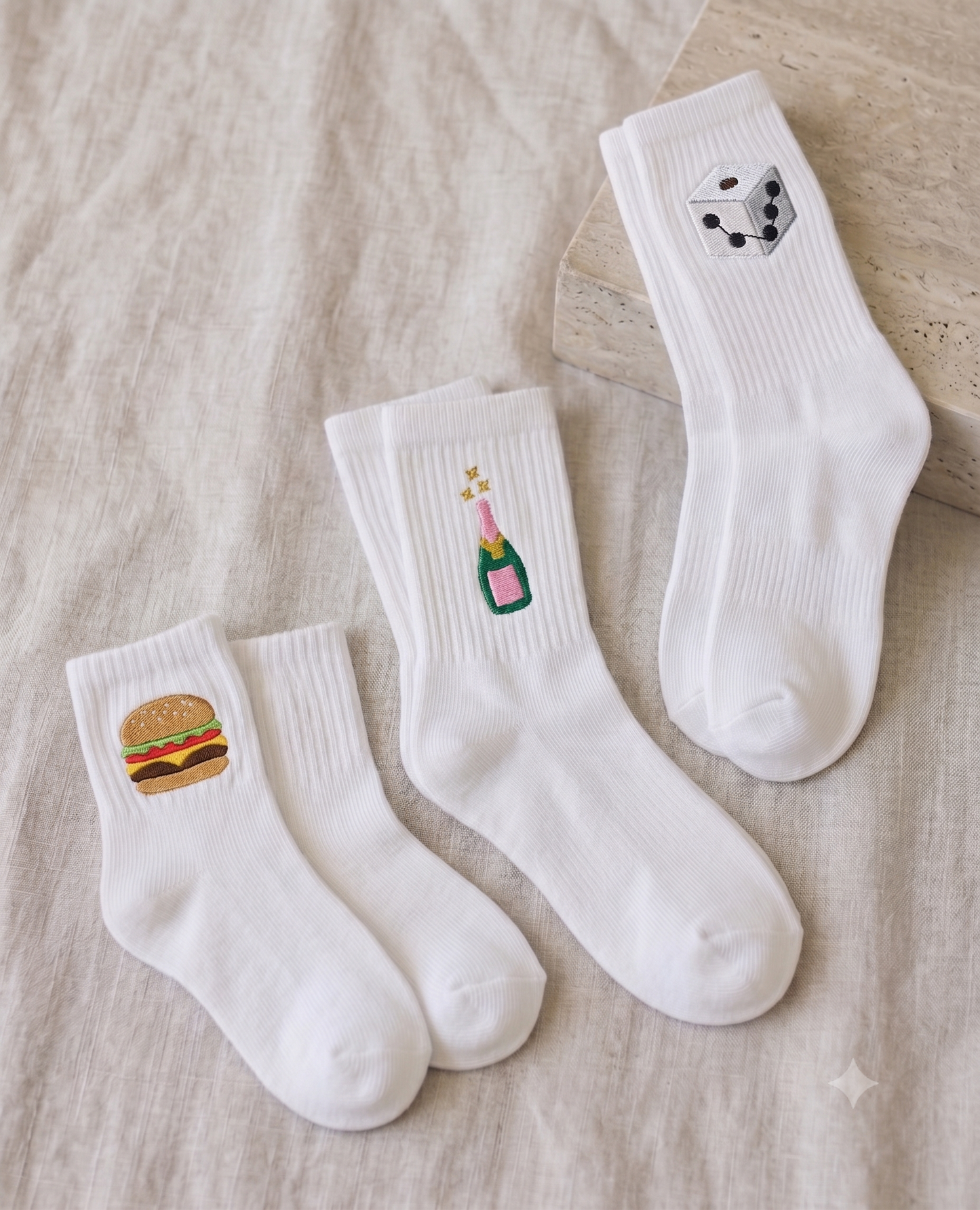 Embroidered Ribbed Socks For Kids