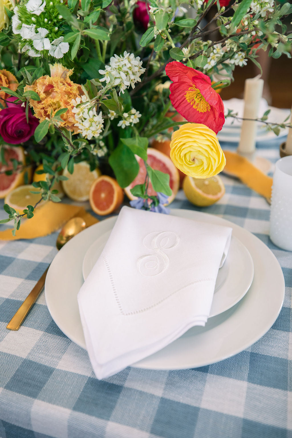 Heirloom Quality Embroidered Linen Napkins