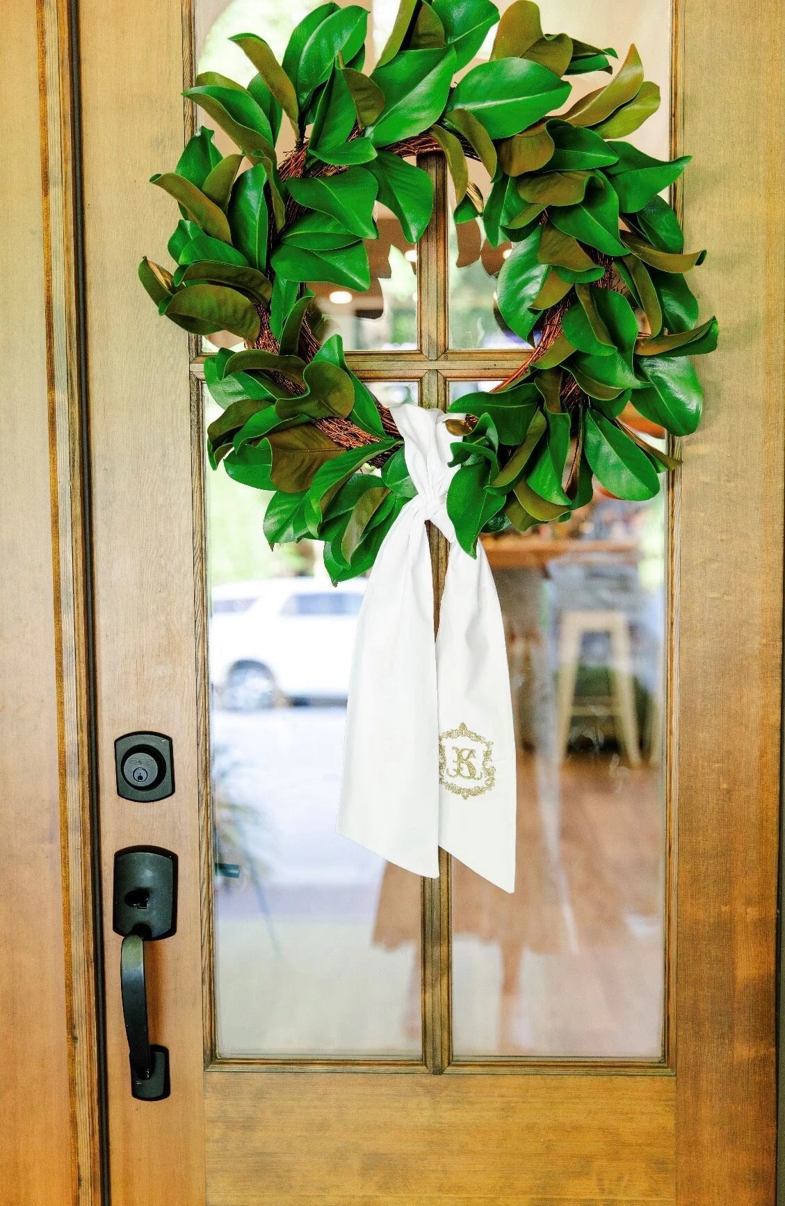 Custom Wreath Sash Personalized with Monogram, Logo, or Design ...