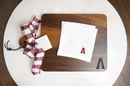 Assumption with Custom Cutting Board, Towel & Linen Cocktail Napkin Gift Set