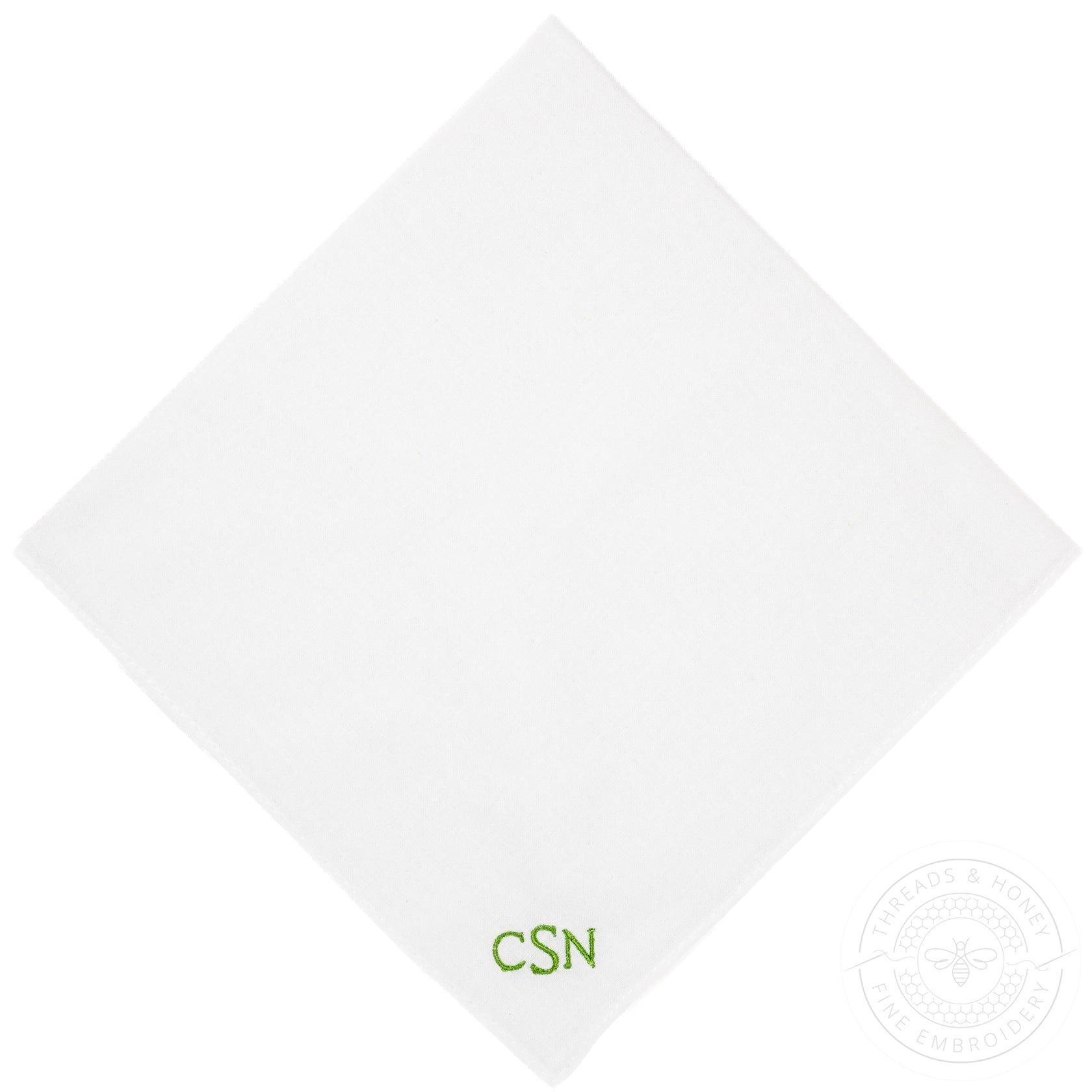 Custom Mens Embroidered Handkerchief Threads & Honey