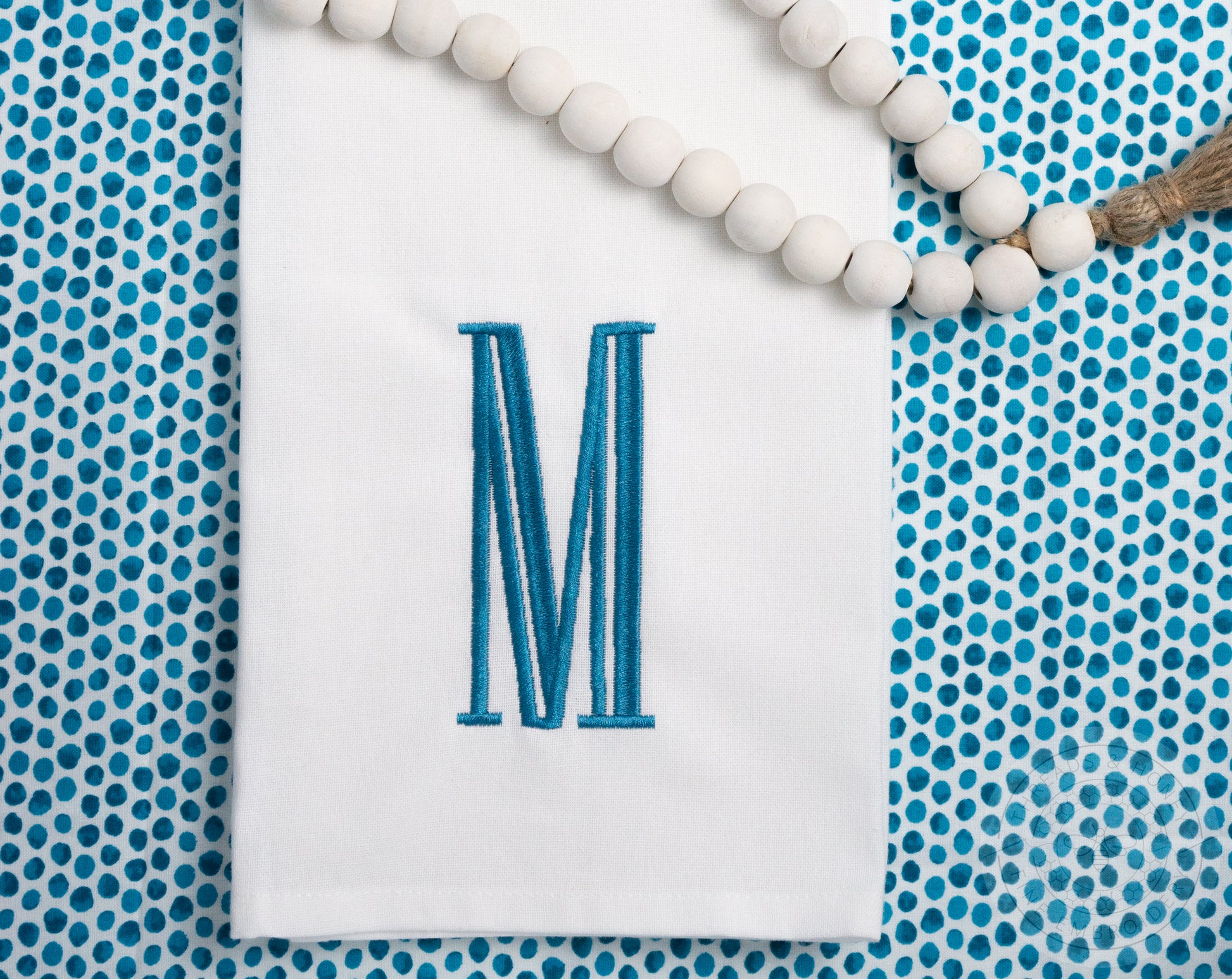 Embroidered Hand Towel Classic Single Letter Monogram