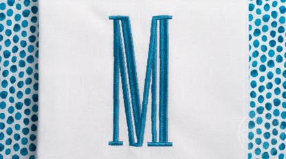 Embroidered Hand Towel Classic Single Letter Monogram