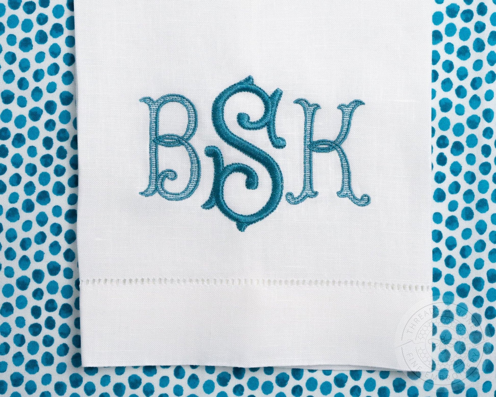 Embroidered Hand Towel Formal Monogram